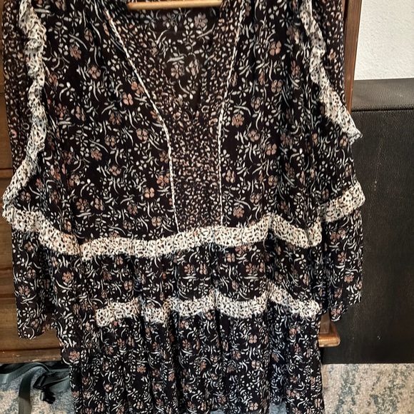 Ulla Johnson silk mini floral Black Dress size 4 NWOT - Picture 10 of 10